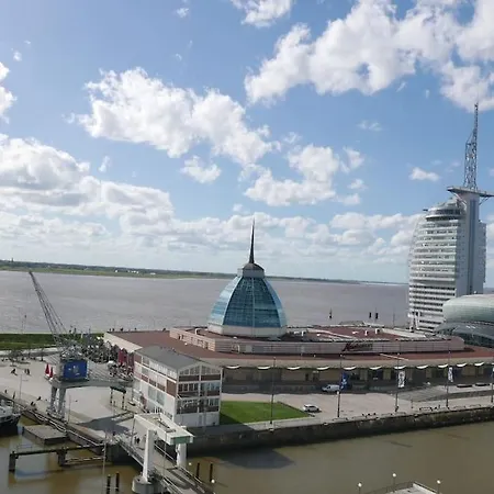 Weser-Panoramablick 10. Og. Columbuscenter Bremerhaven Buitenkant foto